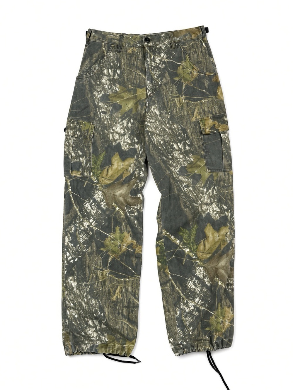 FieldStaff Mens Camo Cargo Pants 32x34 Mossy Oak Hunting Drawstring